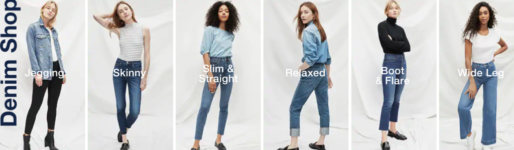 gap jean styles