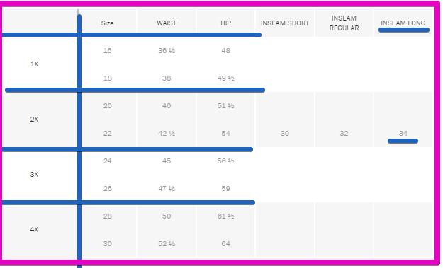 Maurices jeggings best sale size chart