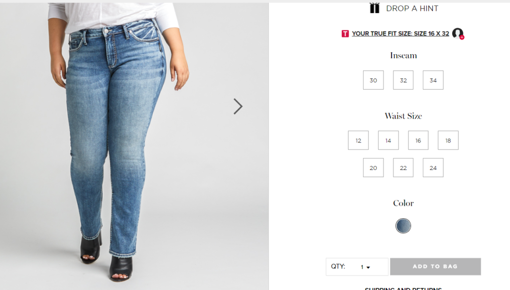 Plus Size Silver Jeans Size Chart PLUS SIZE JEANS