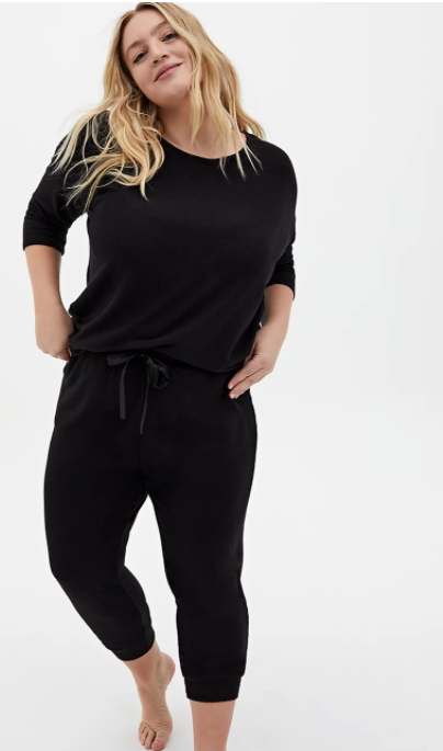 cropped joggers womens plus size